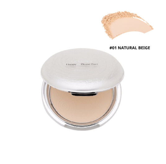 Phấn Phủ Nén Geo Sempre Happy Please Pact - 1 Natural Beige #Trắng
