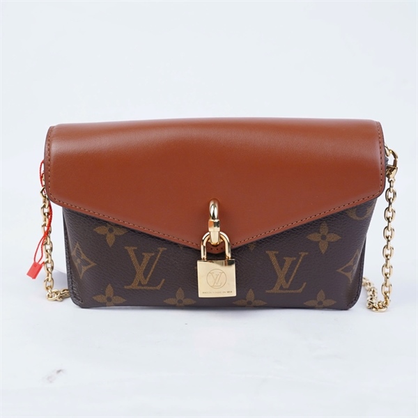 Túi LV Padlock kẹp nách hoa nâu sz17 +
