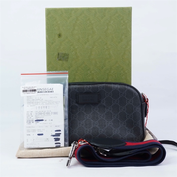 Túi GG đeo chéo màu xanh đen 574886525040 +