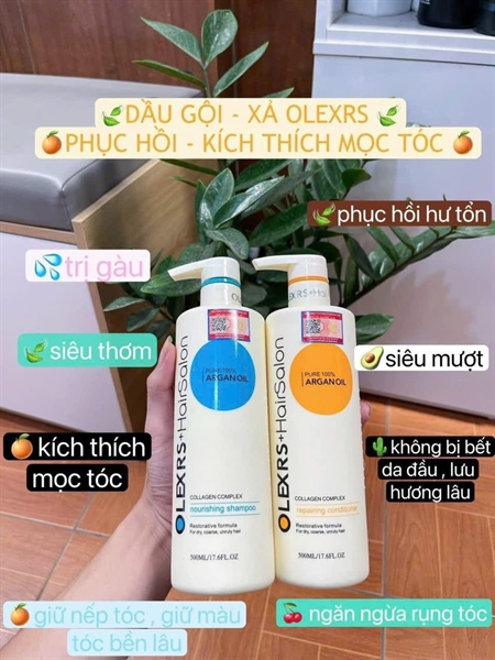 Dầu gội + dầu xả olex 500ml