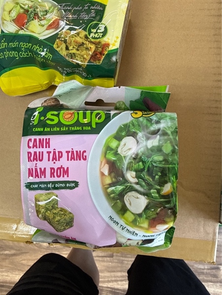 ISOUP Canh Rau Tập Tàng Nấm Rơm (5 gói)