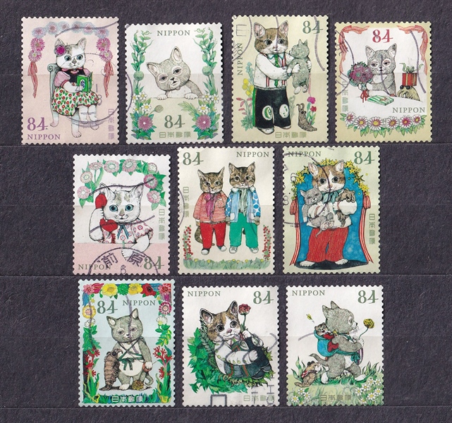 [ORDER - KHÔNG CÓ SẴN] Bộ 10 Tem Nhật Bản - Thế Giới Sách Tranh V.7 | Japan - Picture Book World Series Vol. 7 84yen 2023 C2590 (10) | Used/CTO
