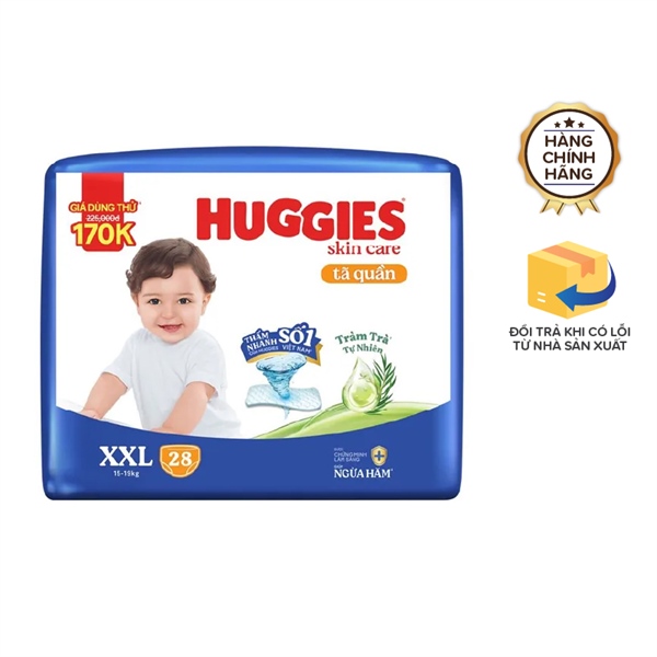 Bỉm Huggies Việt Nam size 06 XXL 28 miếng (15-19kg)