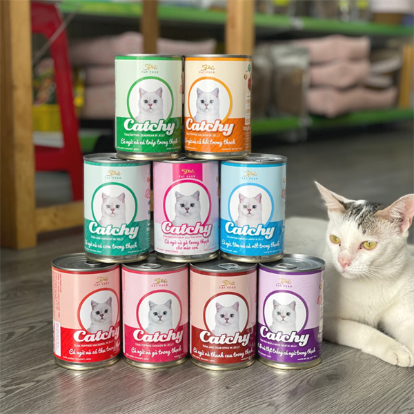 Pate cho mèo Catchy lon 400 gram