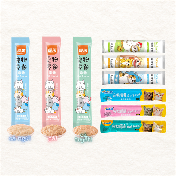 Súp thưởng cho chó mèo 15gr đồng giá 1k