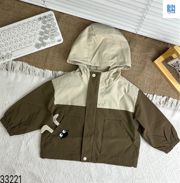33221- Áo khoác gió cún nâu