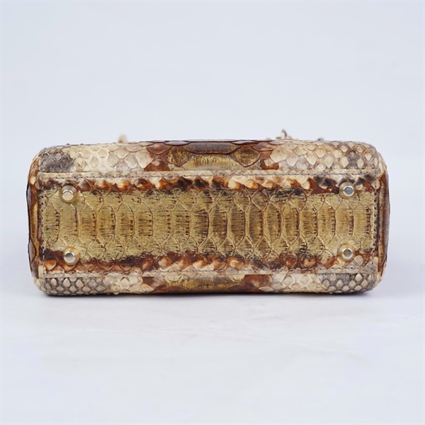 Túi Dior Lady nâu phối vàng da trăn (21-MA-0148) szmini (BQ) KG+