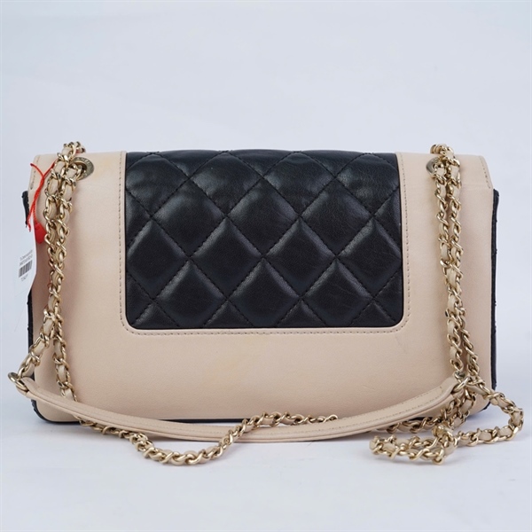 Túi Chanel nude phối đen (24042010) sz25 (BQ) KG+