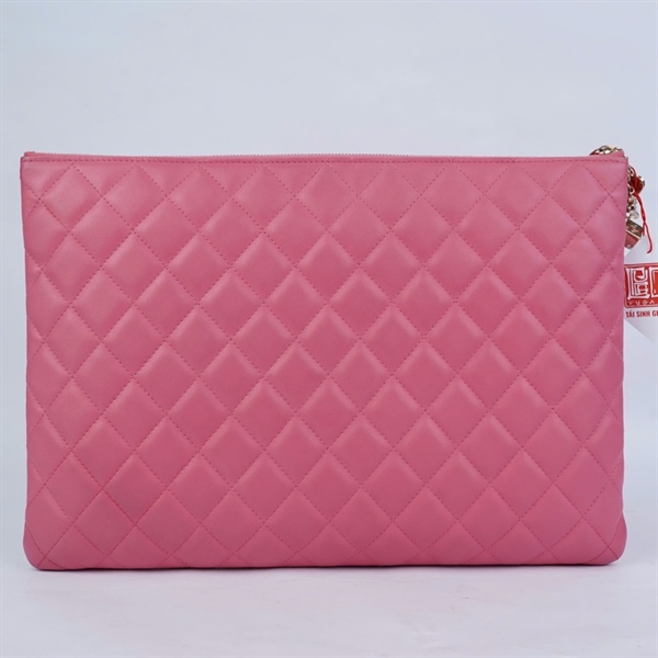 Túi Chanel Clutch hồng kèm lót form (22172050) sz34 (BQ) KG+