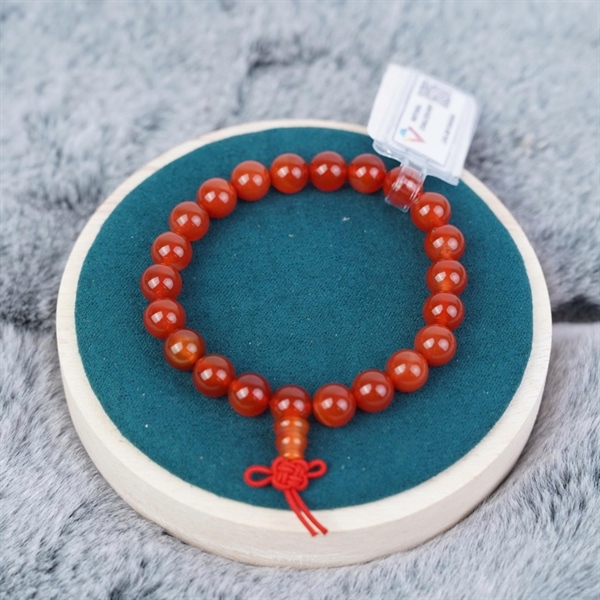 Vòng tay chuỗi hạt nâu đỏ +