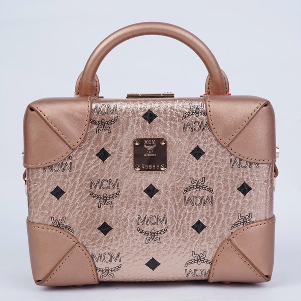 Túi MCM cốp vàng hồng (4568B) sz19 (TT) KG+