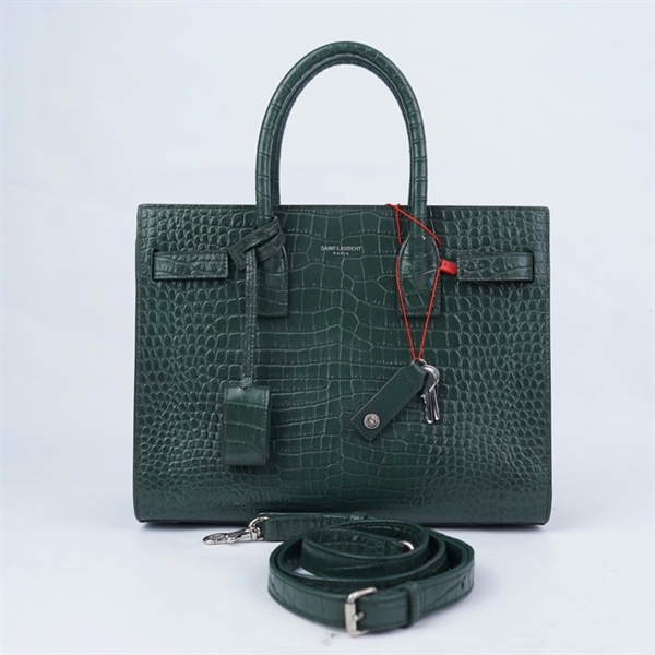 Túi YSL xanh da cá sâu kèm ổ+ 2 chìa sz26 (BQ) KG+