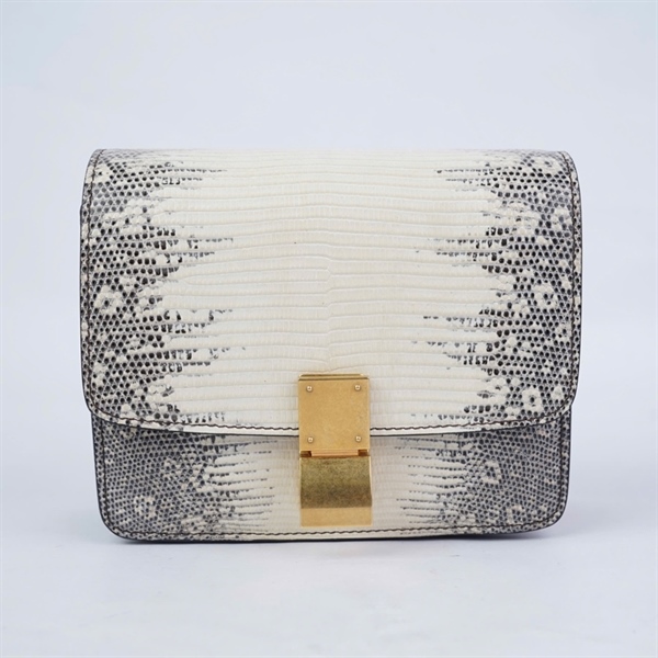 Túi Celine Classic Box da thằn lằn sz16 (BQ) KG+