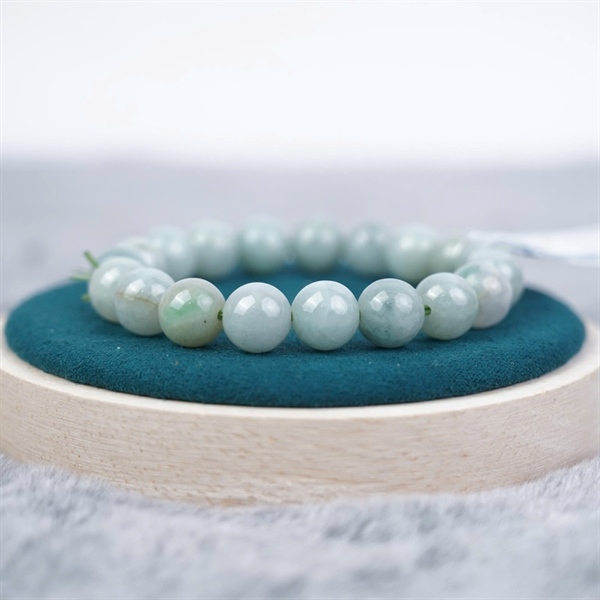 Vòng tay chuỗi hạt đá trắng xanh (693856)+