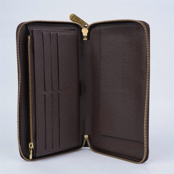 Vi LV ô vuông nâu khóa zip (CA0193) (LT) KG+