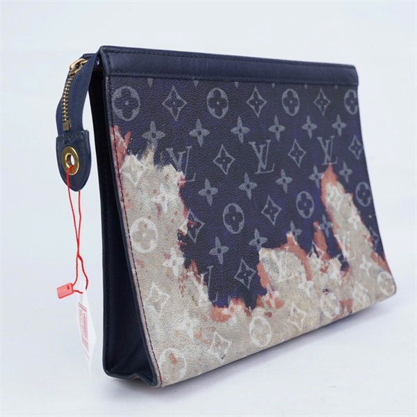 Túi LV Clutch hoa xanh họa tiết sz27 (BQ) KG+