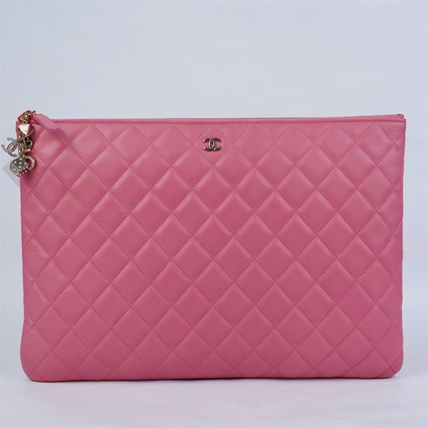 Túi Chanel Clutch hồng kèm lót form (22172050) sz34 (BQ) KG+