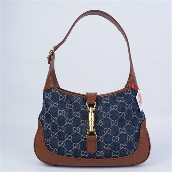 Túi GG Jackie 1961 xanh (636706-520981) sz27 (BQ) KG+