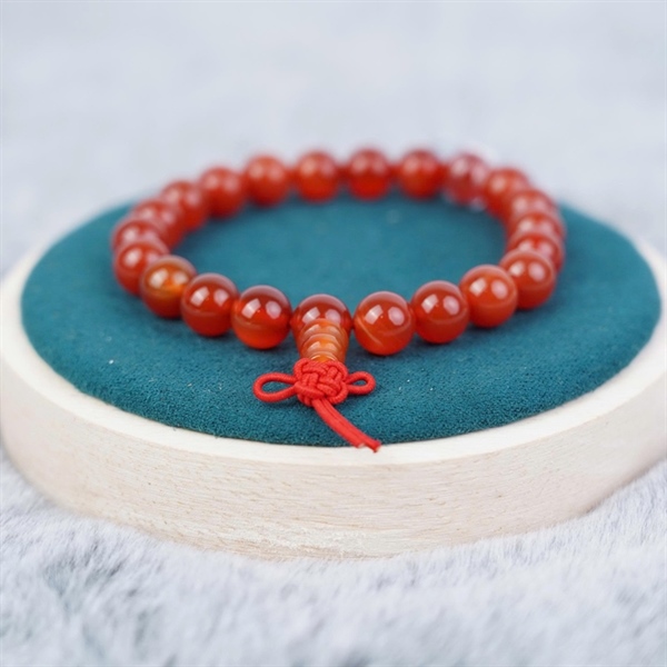 Vòng tay chuỗi hạt nâu đỏ +