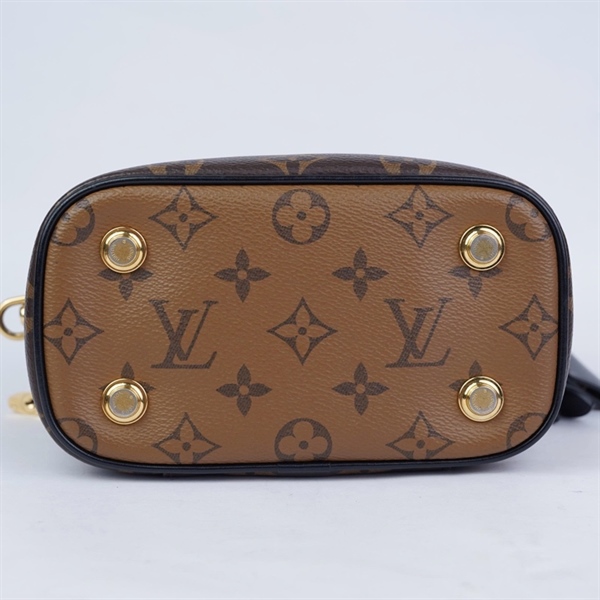 Túi LV Vanity hoa nâu kèm ổ+ 2 chìa sz18 (TT) KG+