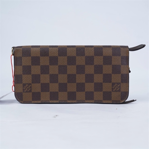 Ví LV zip ô vuông nâu gập 2 (LT) KG+