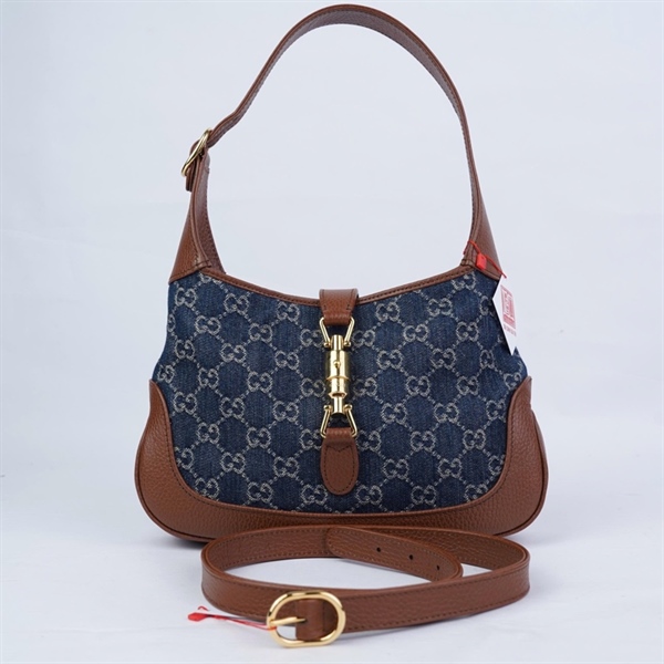 Túi GG Jackie 1961 xanh (636706-520981) sz27 (BQ) KG+