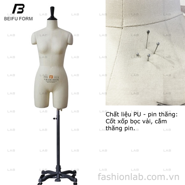 Cốt thiết kế Beifu - nữ bán thân - tách đùi PU #010201