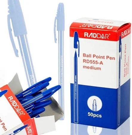 Bút Bi Nắp Đậy RADDER RD 555-A Xanh