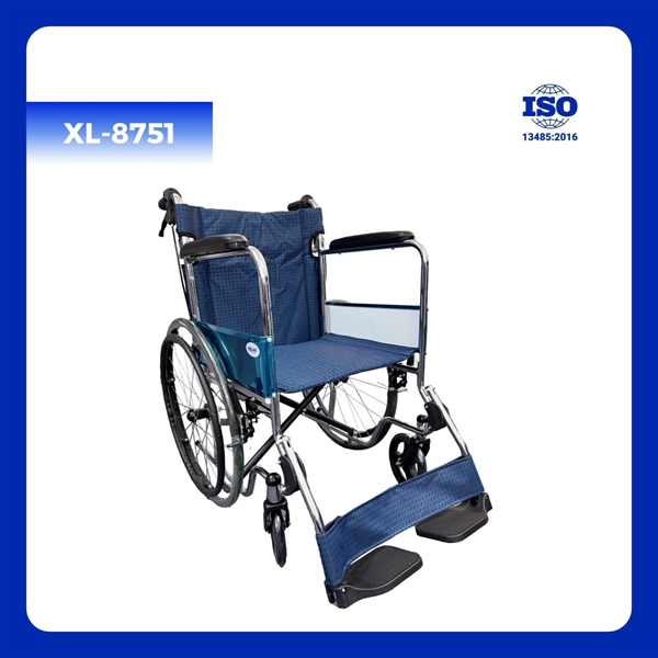 XL-8751 - Xe Lăn Khung Mạ Crom Gấp Gọn