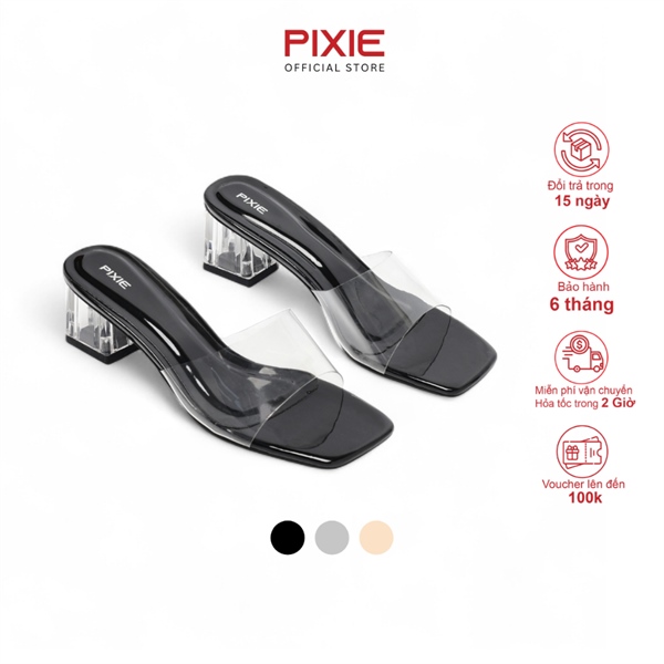 Guốc Cao Gót 5cm Quai Trong E206