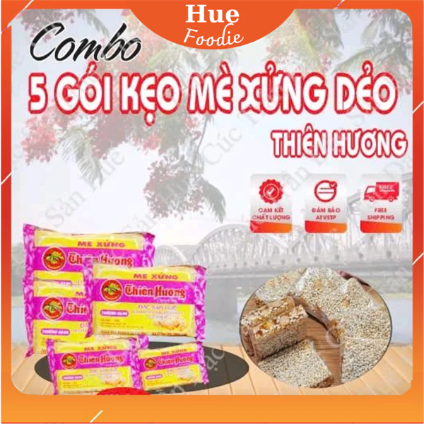 Kẹo mè xửng dẻo Huế hiệu Thiên Hương ( 150g/ gói, 250g/ gói) thơm ngon đặc biệt, dẻo dai trọn vị, ăn là ghiền, Đặc sản Huế - CTB542, candy
