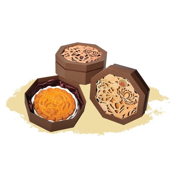 Hộp Sen Long Châu 1200g (Hộp bánh đĩa 2 tầng: 1200g)