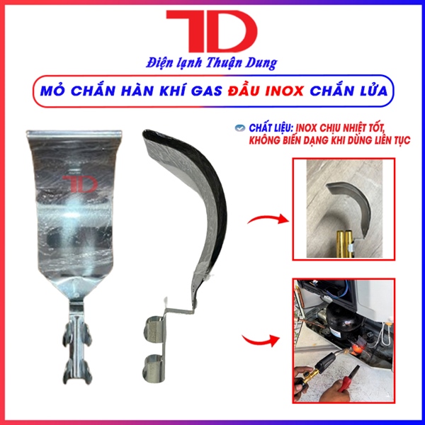 Mỏ chắn lửa hàn dùng cho đèn khò dài, khớp gài, bộ dụng cụ hàn khí ga đầu sắt, chắn lửa