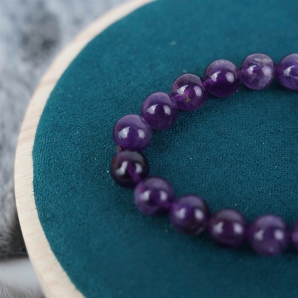 Vòng tay chuỗi hạt đá tím có vân +