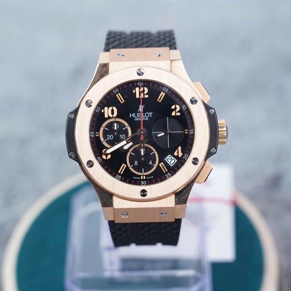 Đồng hồ Hublot đen viền vàng hồng (640268) sz46.4 (HC) KG+