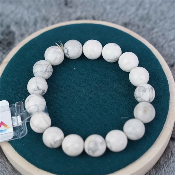 Vòng tay đá cẩm thạch trắng +