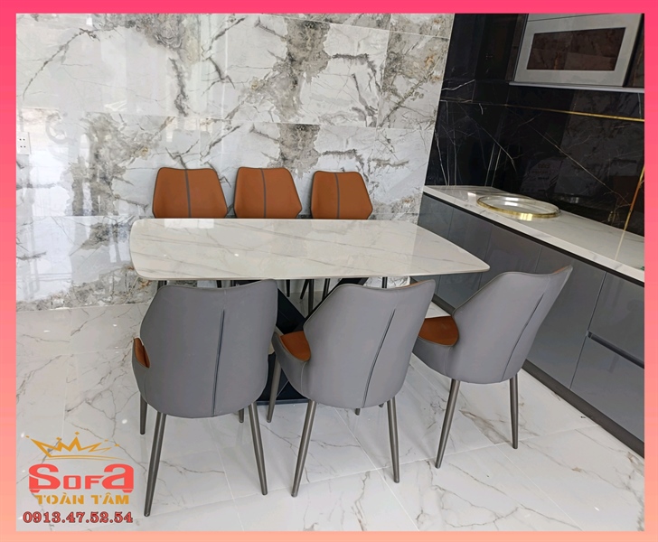 Bàn ăn nhập khẩu veno nâu