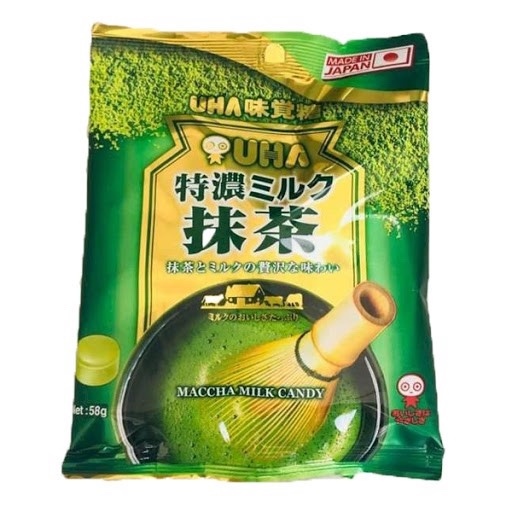 Kẹo sữa Trà xanh Uha tokuno Nhật 58g