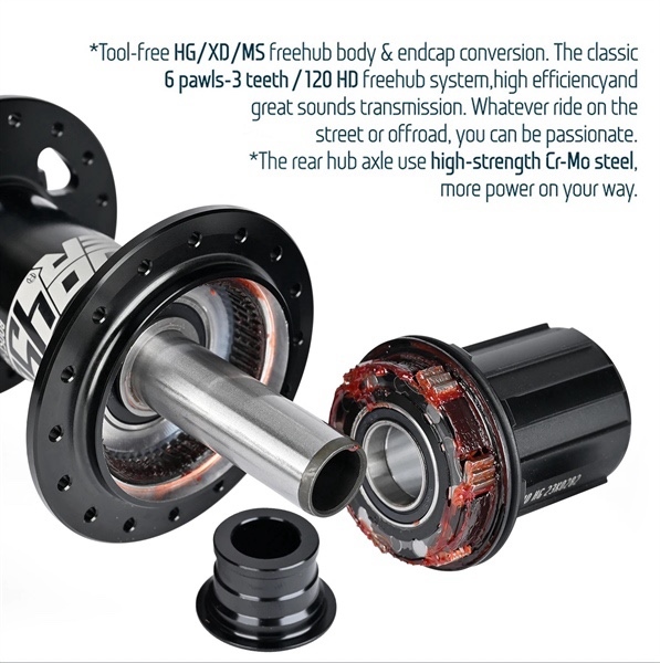 Hub Moay Ơ Xe Đạp KOOZER XM450 2024 6 Cá 3 Răng 120 Click 6 8/9/10/11/12 Tốc Độ