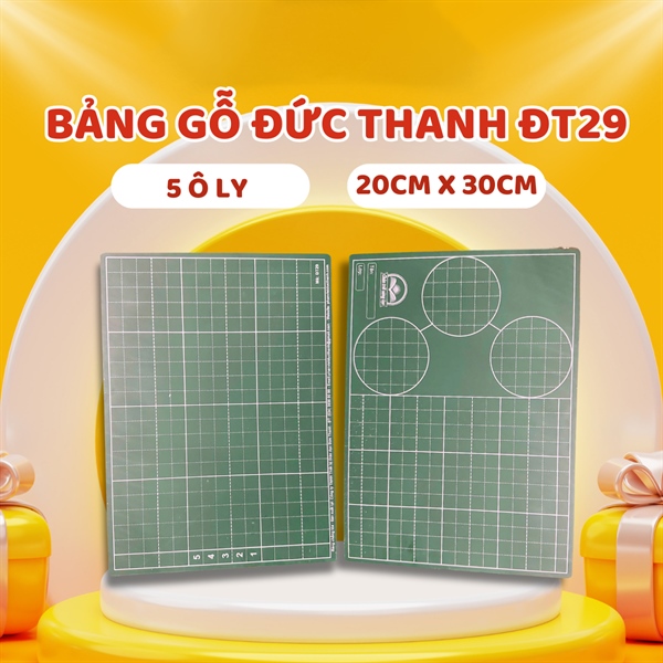 Bảng Gỗ Học Sinh 2 Mặt Phấn Tách Gộp Chống Loá CTST Đức Thanh DT29 (5 ô ly)