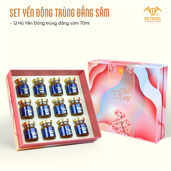 Set 12 hũ yến đông trùng đẳng sâm