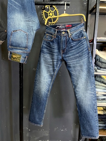 Jean Dài-QC VIP 5KM Selvedge -1303 xanh đậm was