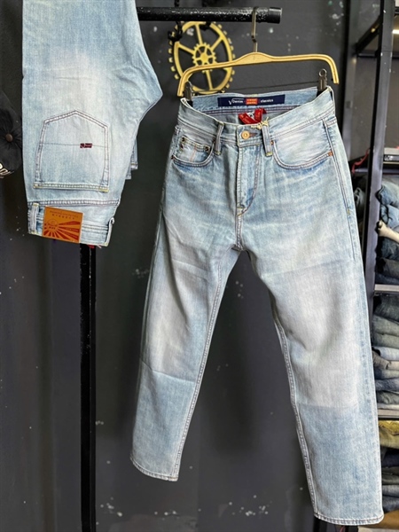 Jean Dài-QC VIP 5KM Selvedge -KM3016 xanh bạc was