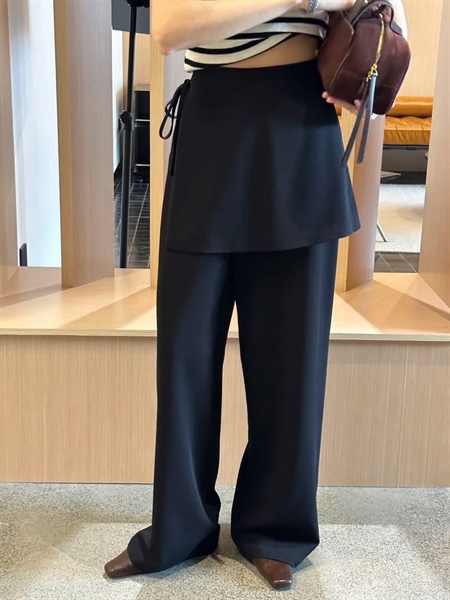 Quần Vải Suông Cặp Chân Váy Ngắn 66A26