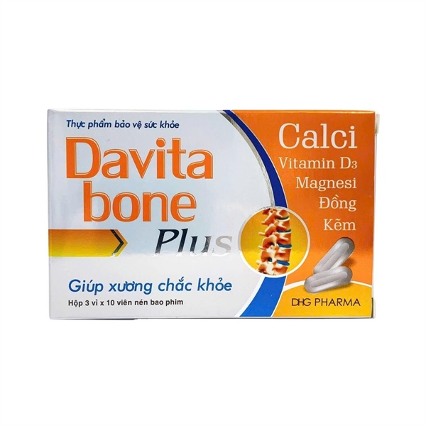 Davita bone plus (Hộp 3 vỉ x 10 viên)