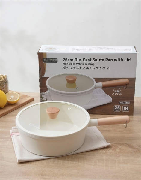 Chảo nhôm đúc thành cao Elegant Kaiyo, size 26cm