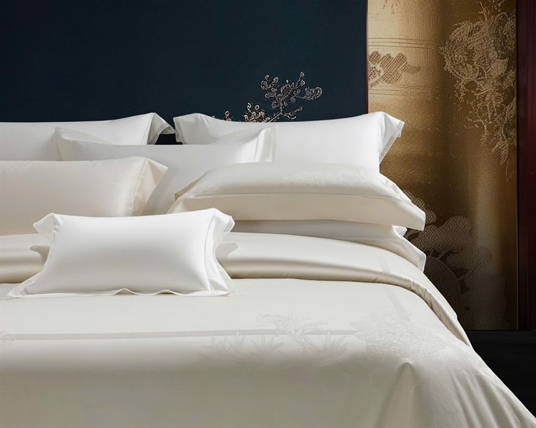 Bộ ga kem dệt hoa chìm | Cotton Supima Mỹ 120S - SL01.02