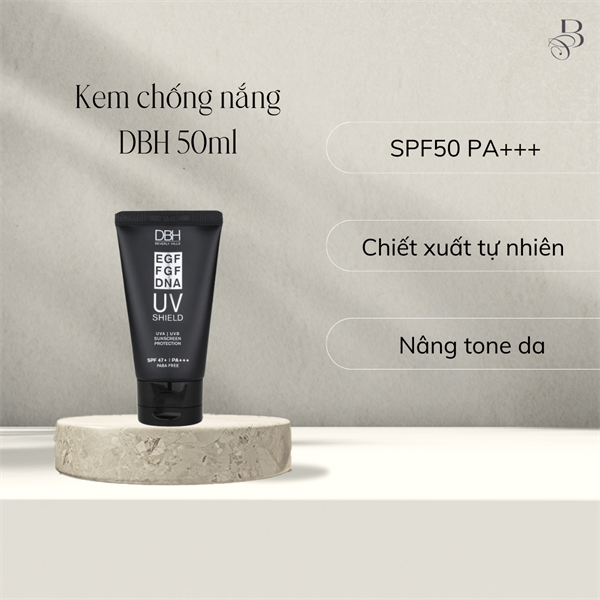 Kem Chống Nắng DBH EGF-FGF-DNA UV Shield SPF47+ PA+++ (Mẫu Mới) 60ml