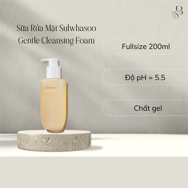Sữa Rửa Mặt Tạo Bọt Dưỡng Ẩm Làm Sạch Dịu Nhẹ Sulwhasoo Gentle Cleansing Foam 200ml