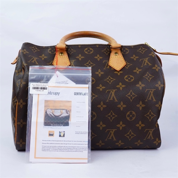 Túi LV Speedy hoa nâu có lót form (AA5019) sz30 KG+